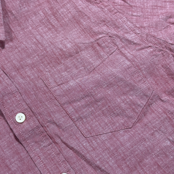 Jachs New York Shirt Men's Medium Pink Short Sleeve Classic Workwear Button-Down - Picture 3 of 9